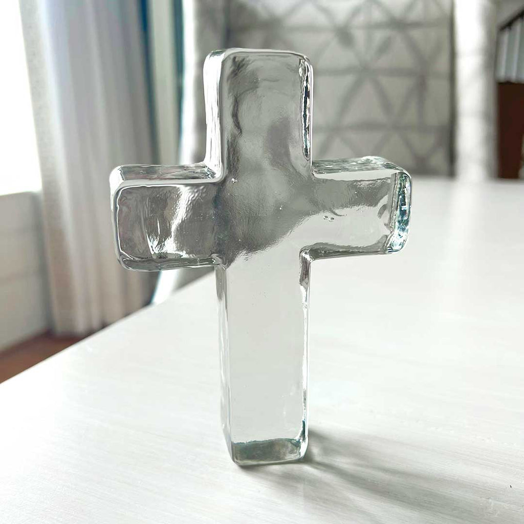 Clear Glass Cross Occasion Gift Box