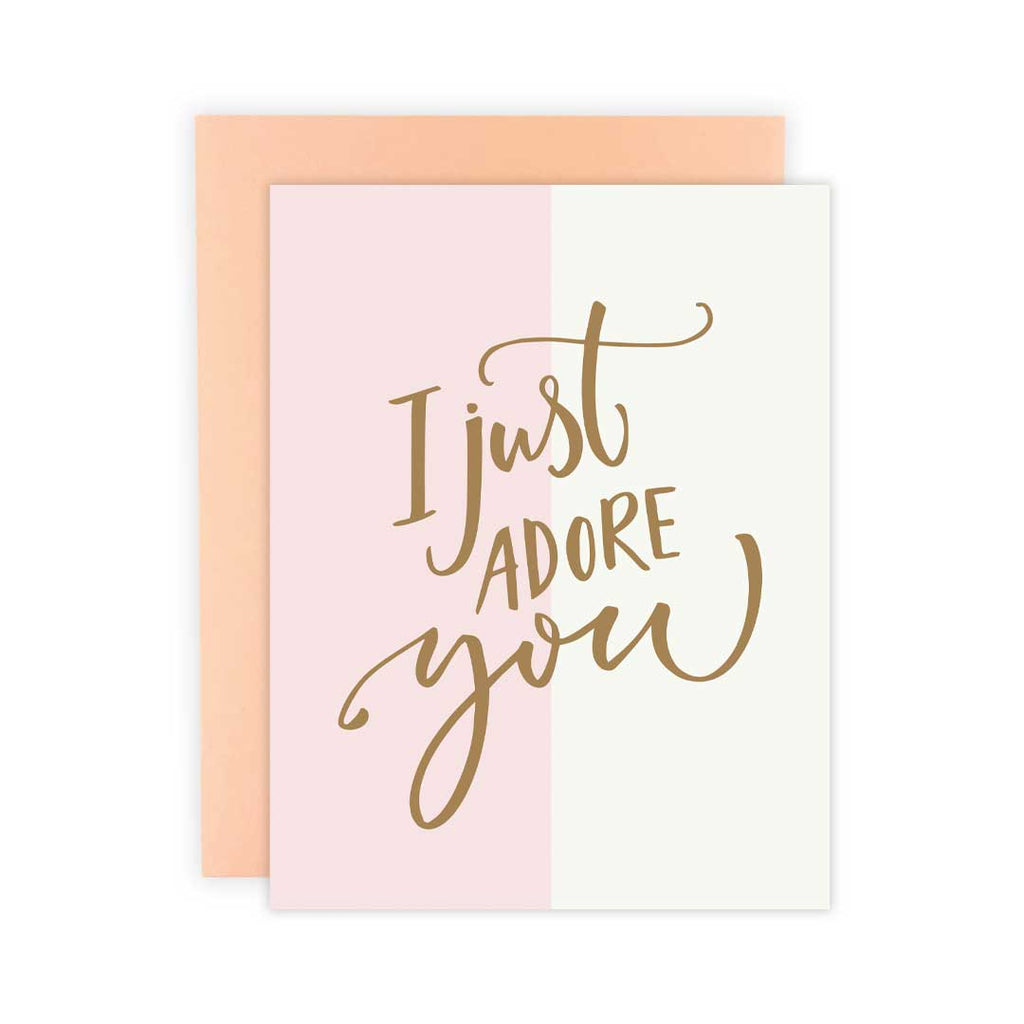 Just Adore You Colorblock - Greeting Card