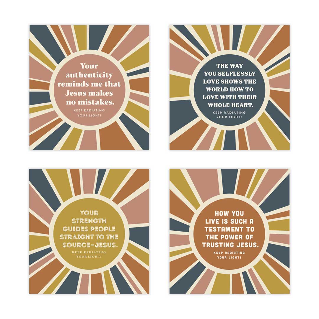 You Radiate Tear & Share Cards